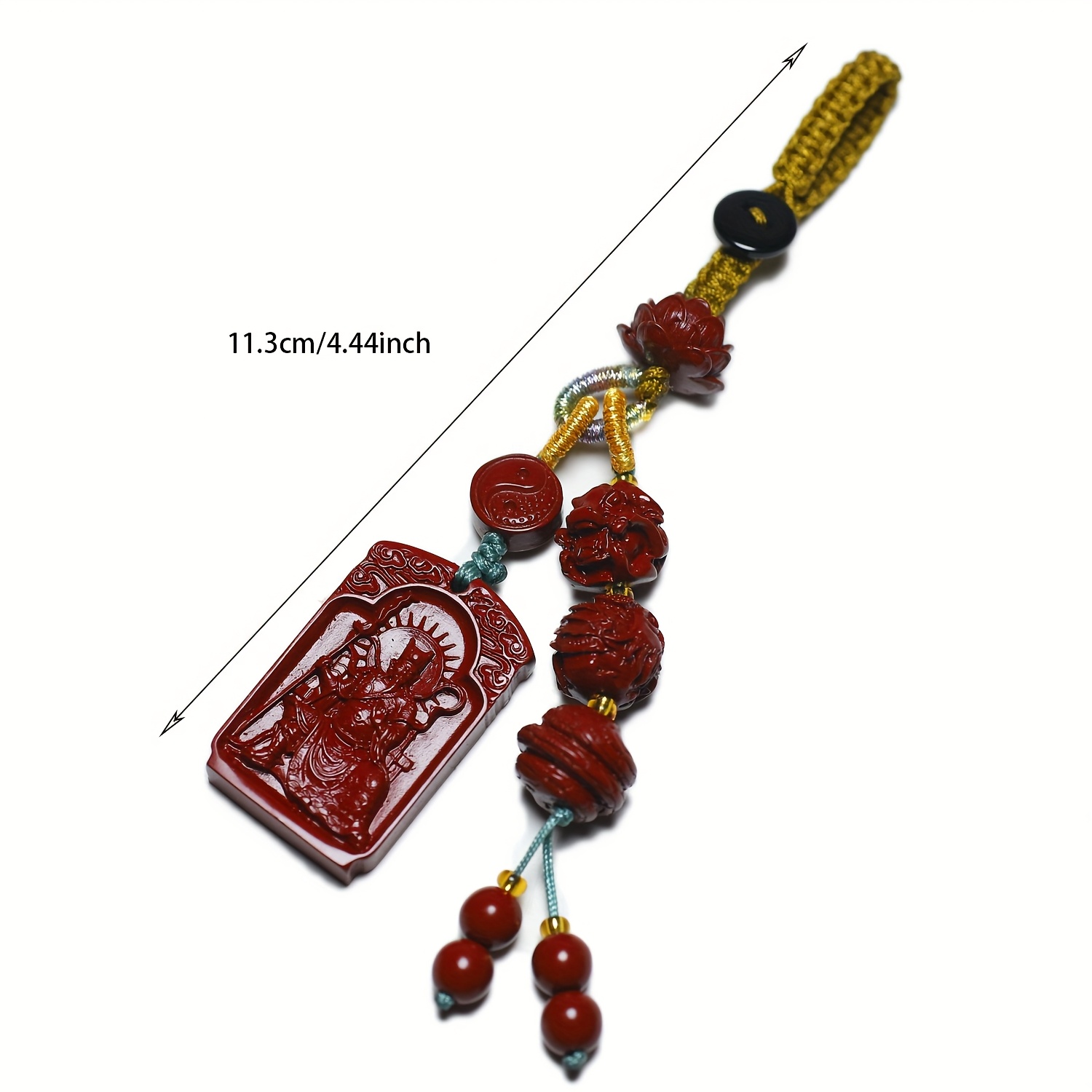 Cinnabar Lotus Zodiac Amulet Keychain